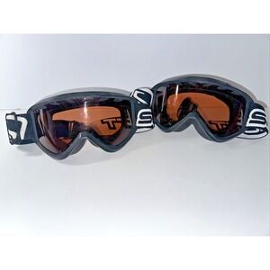 2 - SCOTT Fact Adult Snow Goggles Size Medium Large Black Frame Enhancer Lens